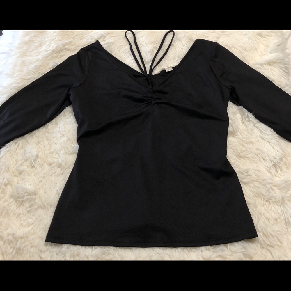 Boston Proper Strappy Stretch Knit 3/4 Sleeve NEW